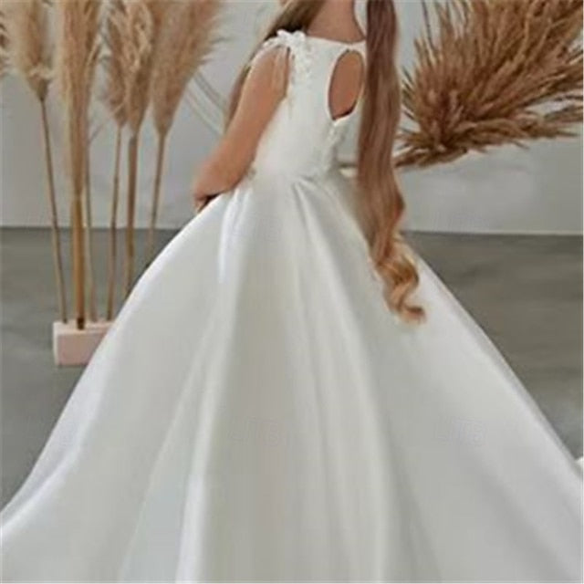 Flower Dress Communion First Girl Party Girls'