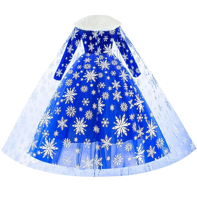 Girl Frozen Princess Elsa Party Flower Dress Fairytale Theme