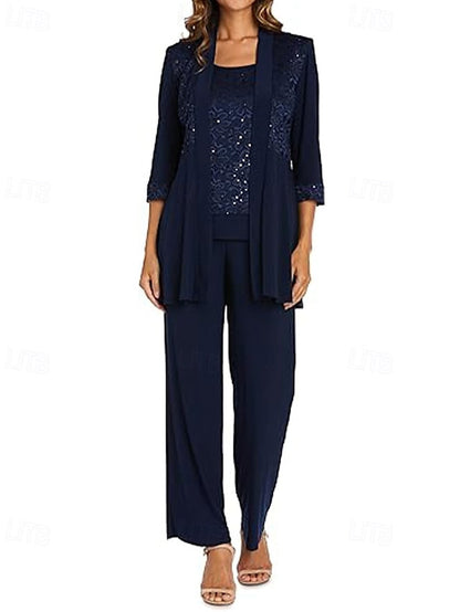 Mother Bride 3 Elegant of Piece the Dress Pantsuit