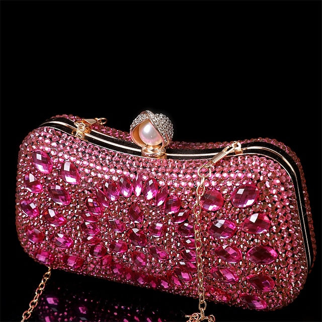 Luxury Evening Women's – Multicolor Clutch Crystal