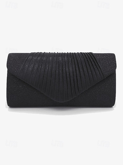 Champagne Bag Design – Clutch Pleated with Glitter Evening