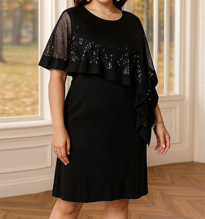 Mother Sheath of Column Size Bride Dress the / Plus Black