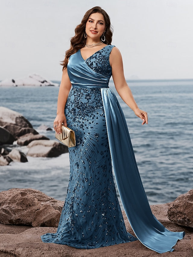 Gown Mermaid Long Trumpet Formal Sparkle Evening Dress Wear /