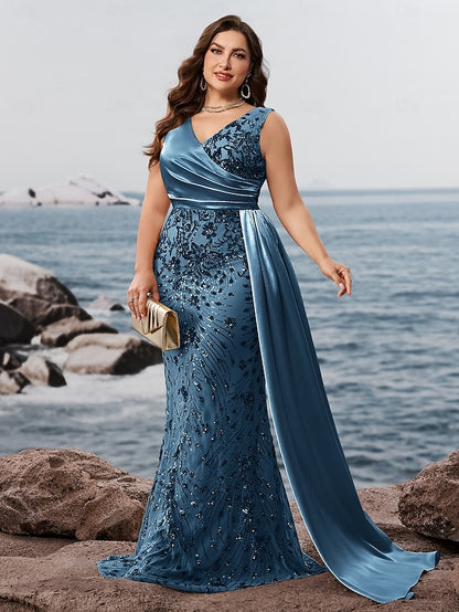 Gown Mermaid Long Trumpet Formal Sparkle Evening Dress Wear /