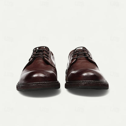 Goodyear Men's Clean with Derby Shoes Welt Leather and Tan