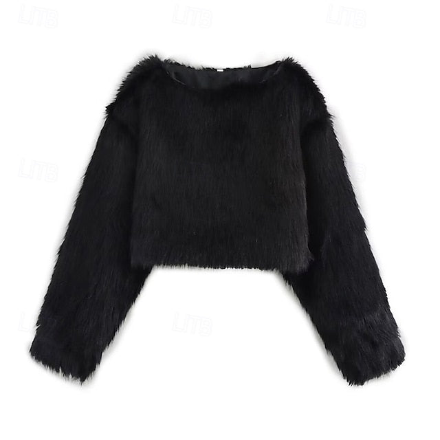 Faux Fur Comfortable Women's Warm Coat Furs Leathers
