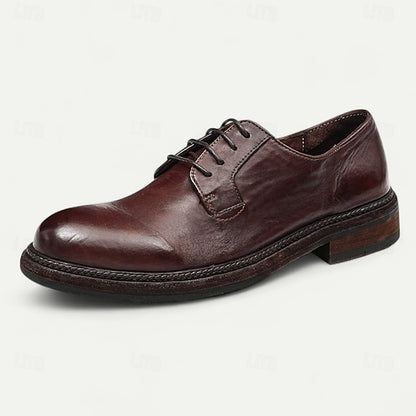 Goodyear Men's Clean with Derby Shoes Welt Leather and Tan