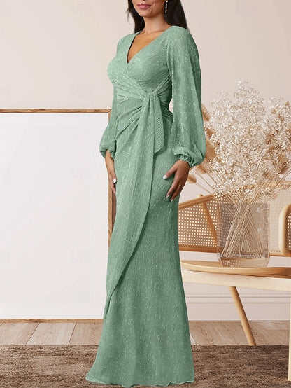 the Guest of A-Line Wedding Elegant Mother Bride Dress V Sweet
