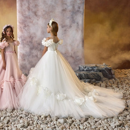 Girls' Dress Party First Communion Girl Flower