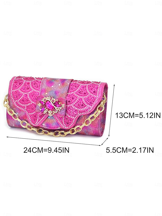 and Gold Women's Heels Clutch Slingback Rhinestone Matching