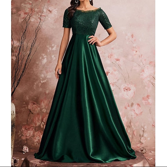 Mother A-Line Sparkle Dress the Evening Gown of Bride Formal