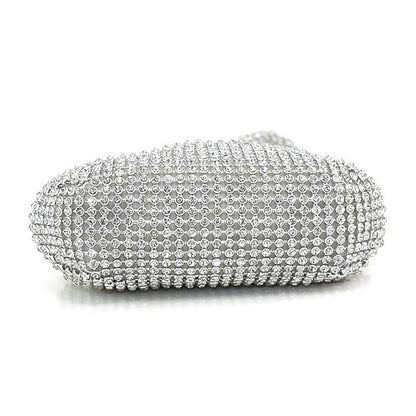Crystal Evening Elegant Women's - Rhinestone Silver Bag