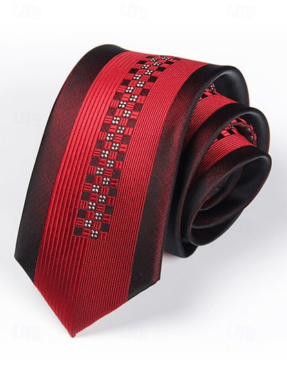 Positioning Tie Pattern 6cm Narrow - Stripe Men's