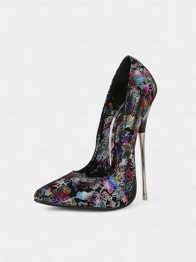 Jacquard Red High Women's Heels Stiletto