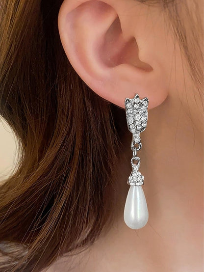 Set Double-Layer Elegant – Necklace Pearl Bridal Jewelry