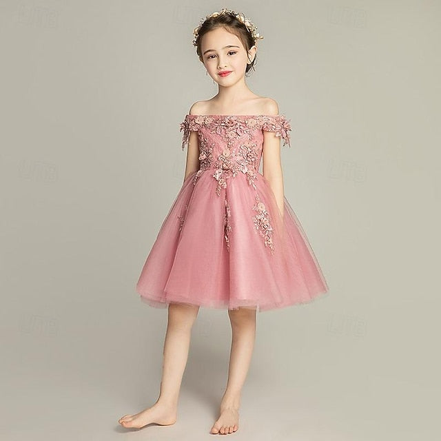3/4 Toddler Dress Flower Girls' Sequin Girl Party