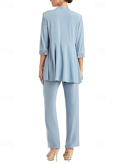 Mother Bride 3 Elegant of Piece the Dress Pantsuit