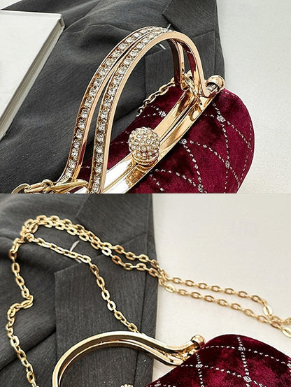 Purse Quilted Diamond with Evening Velvet - Accents Women's