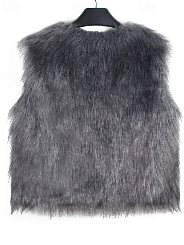 Coat Furs Comfortable Leathers Faux Fur Vest Women's