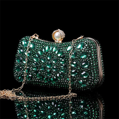Luxury Evening Women's – Multicolor Clutch Crystal