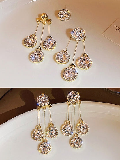 Crystal Women Dangle Elegant for Sparkling Earrings –