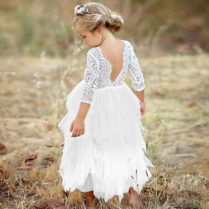 Girl Girls' Wedding Dress Party Flower