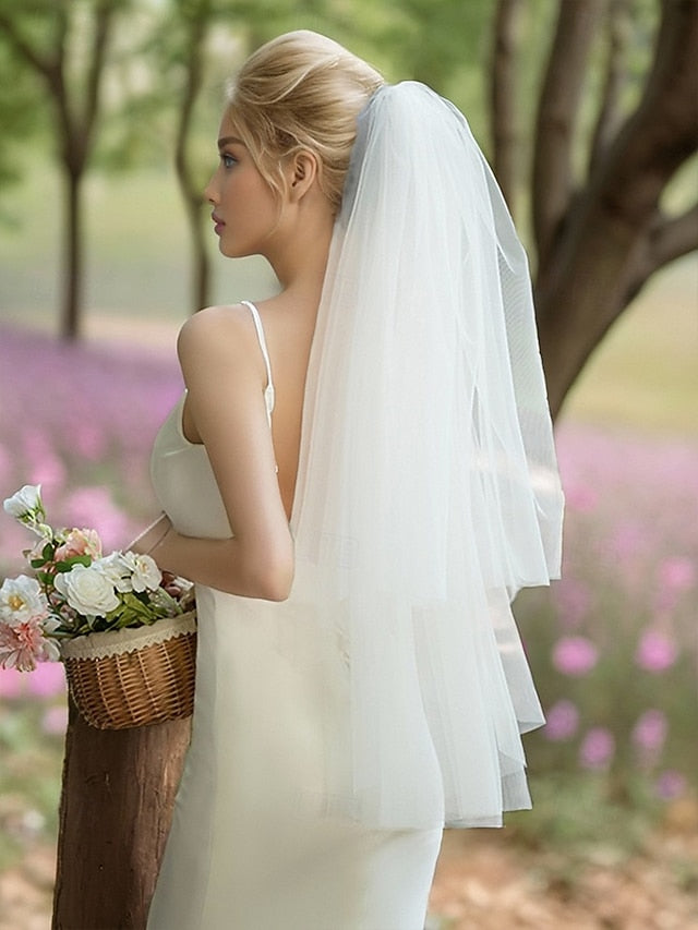 Classic Elegant Soft Veil – Tulle Bridal with Two-Layer
