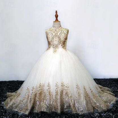 Dress Girls' Flower Kid's Evening Formal Gown Girl