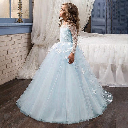 Dress Party Solid First Communion Kids Girls' Color