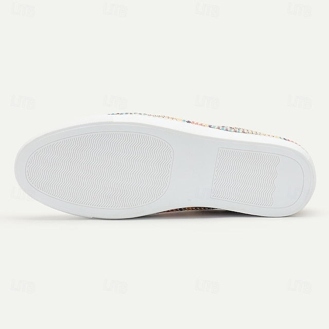 Men's Multicolor Woven Sneakers – Trendy Nylon Knit