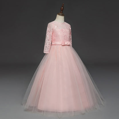 Girl 3-13 Lace Prom Dress Kids Princess Flower Years
