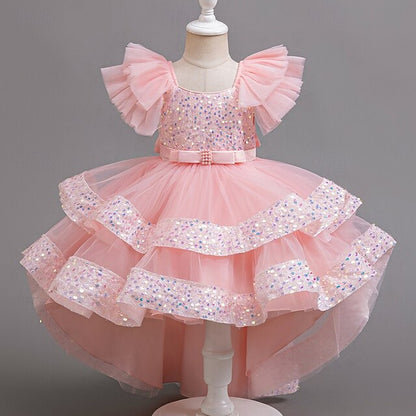 Special Sleeveless Sequin Party Dress Girls' Kids Wedding