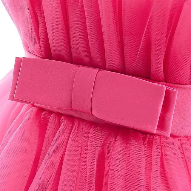 Performance Dress Color Girls' Kids Party Solid Sleeveless