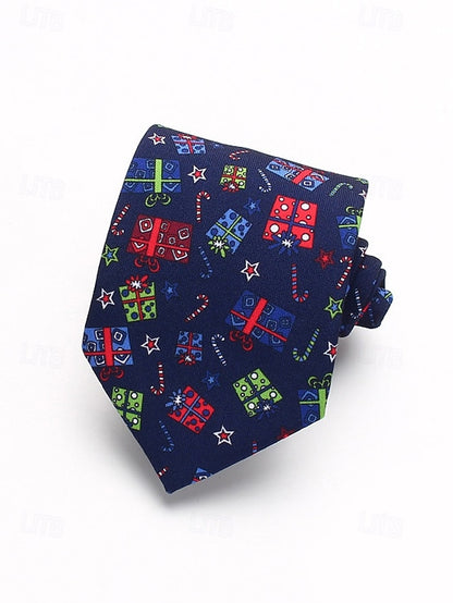 Tree Tie Polyester Santa Men's – Christmas and Fun Silk