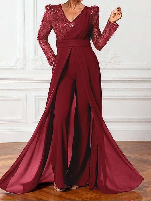 the Bride Sparkle Elegant Jumpsuits Shine Mother of Dress