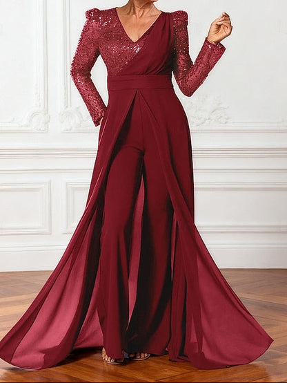 the Bride Sparkle Elegant Jumpsuits Shine Mother of Dress