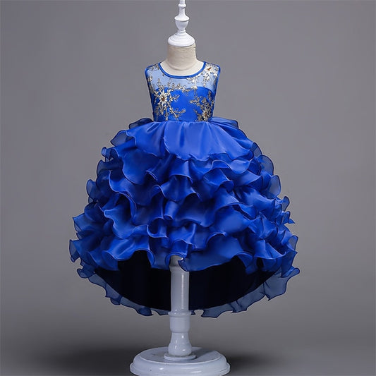 Floral Ruffle Kids Wedding Girls' Summer Dress 4-13 Party