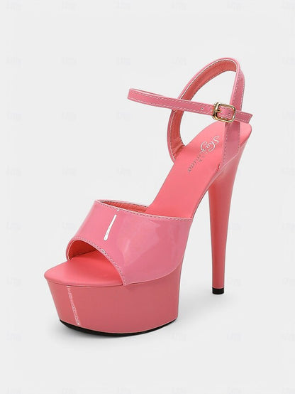 for Patent Leather Peep Red - Toe Platform Sandals Women
