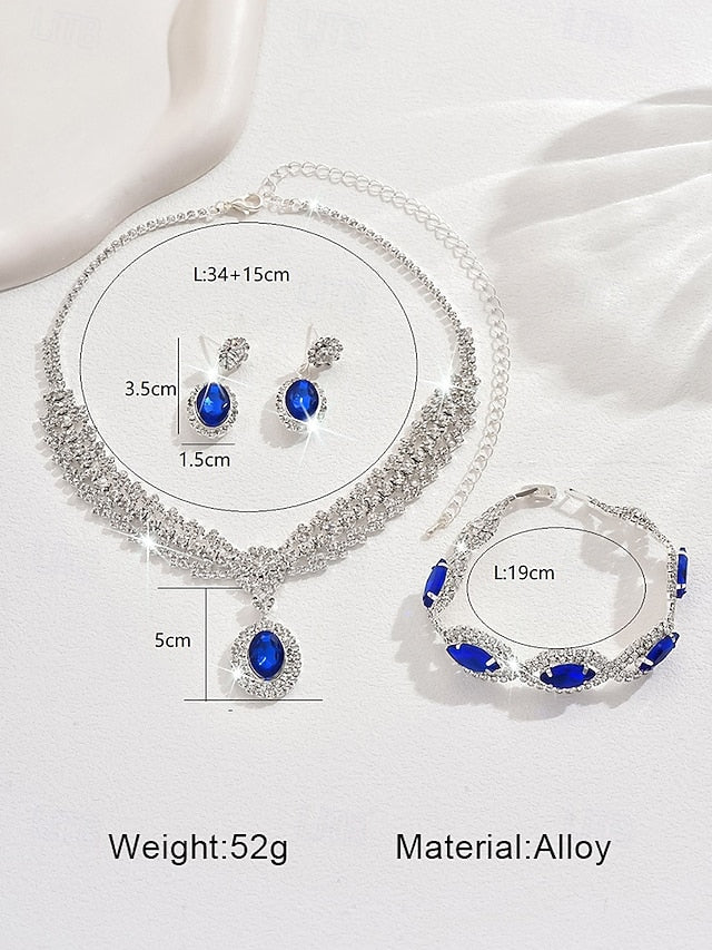 Set Women for Green – Elegant Crystal Luxury Jewelry Necklace