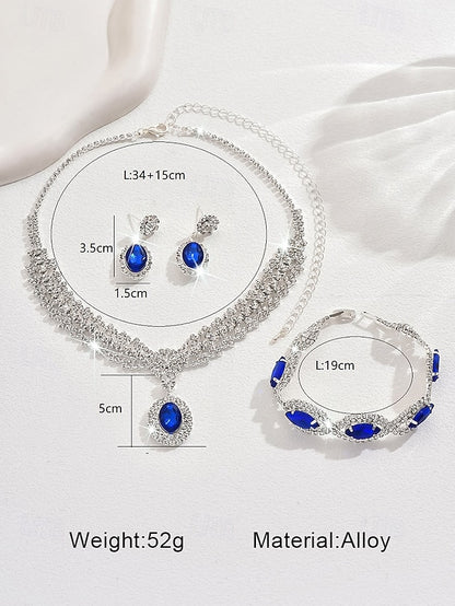 Set Women for Green – Elegant Crystal Luxury Jewelry Necklace