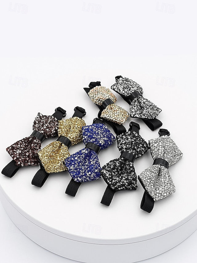 Polyester Sparkling Sequins Bow Christmas – Men's Tie