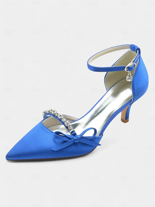 Kitten Shoes for Wedding Elegant Women – Heel Pointed-Toe