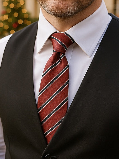 Classic Necktie Tie Men's Silk and Paisley Striped