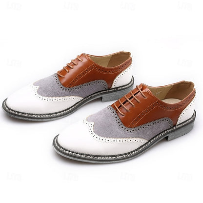 Men's Wingtip Gatsby-Inspired Shoes Spectator in Oxford