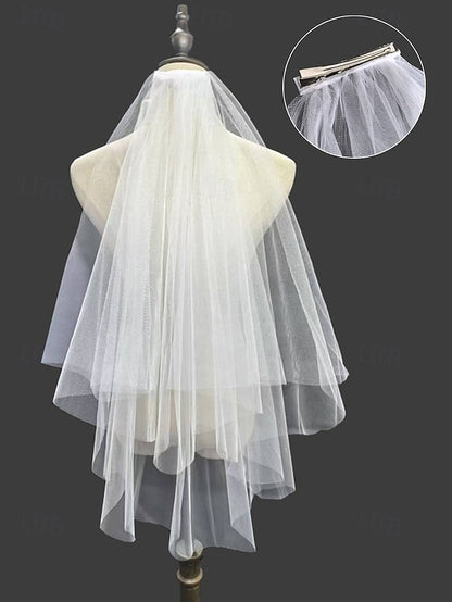 Classic Elegant Soft Veil – Tulle Bridal with Two-Layer