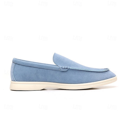 Slip-On Men's Loafers Casual Breathable Faux Blue – Light