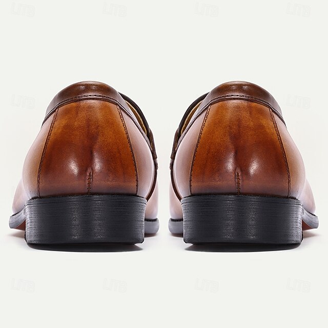 Slip-On Tan Tassel Vintage Loafers Leather – Men's