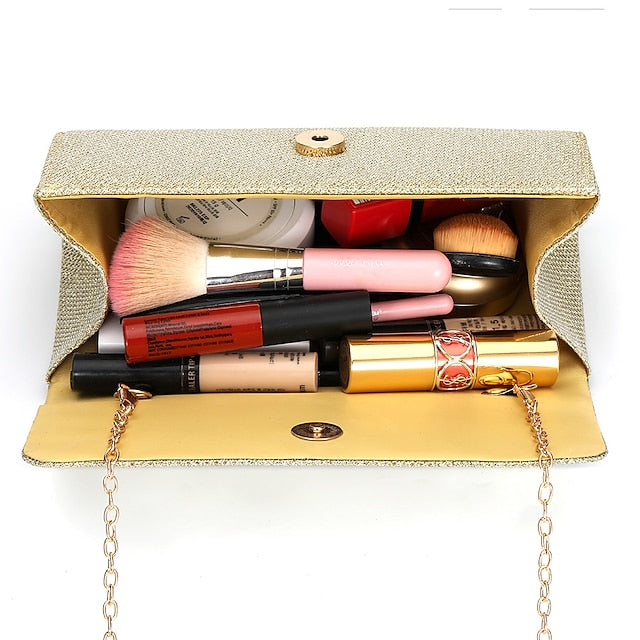 Evening Elegant Women's Purse – Silver Glitter Clutch