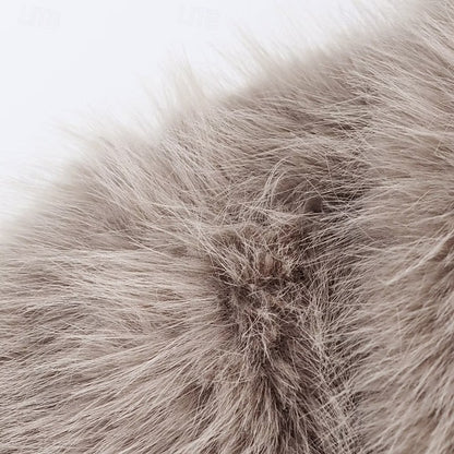 Pocket Warm Coat Comfortable Fur Faux Women's Buttons