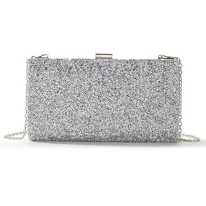 Glitter Silver Women's Clutch